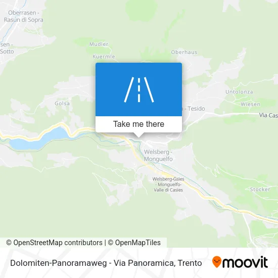Dolomiten-Panoramaweg - Via Panoramica map