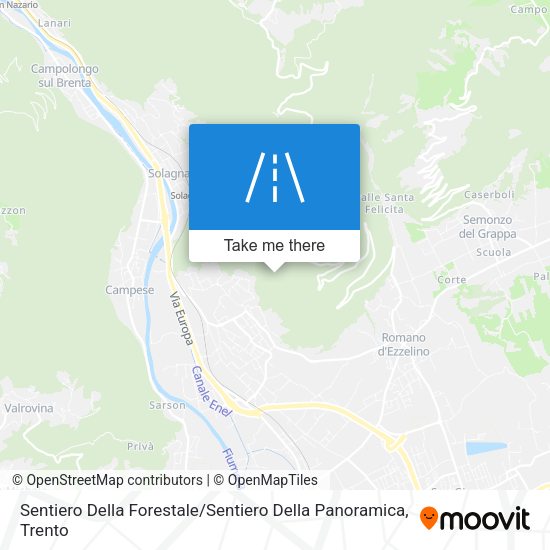 Sentiero Della Forestale / Sentiero Della Panoramica map