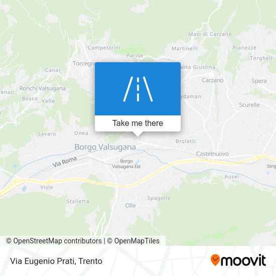 Via Eugenio Prati map