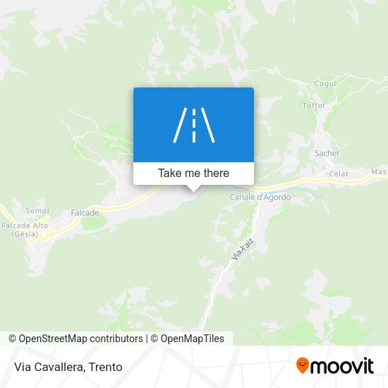 Via Cavallera map