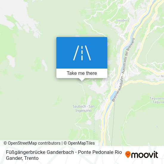 Füßgängerbrücke Ganderbach - Ponte Pedonale Rio Gander map