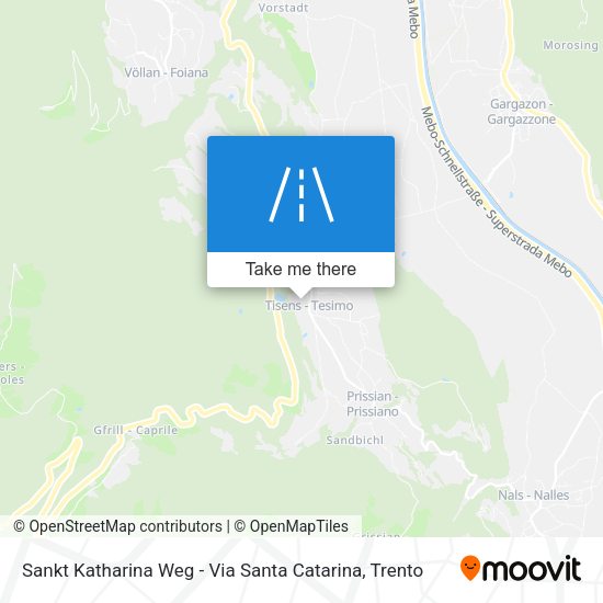 Sankt Katharina Weg - Via Santa Catarina map