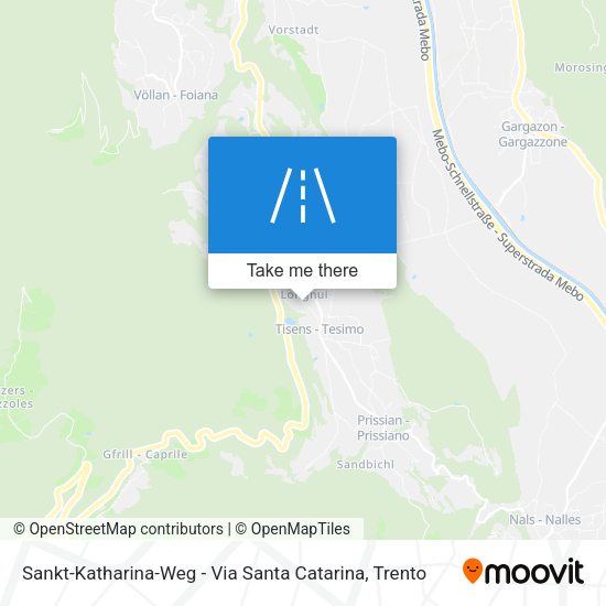 Sankt-Katharina-Weg - Via Santa Catarina map