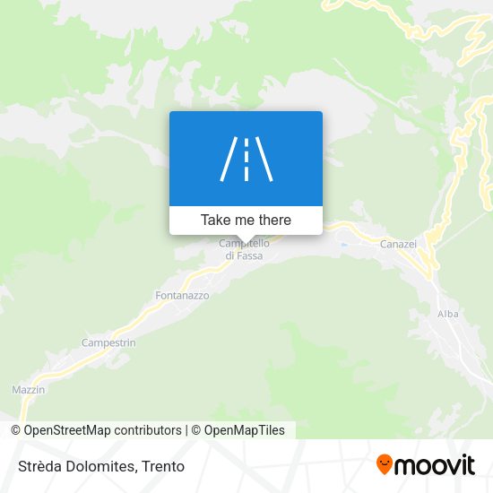 Strèda Dolomites map