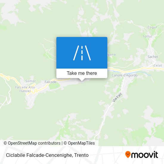 Ciclabile Falcade-Cencenighe map