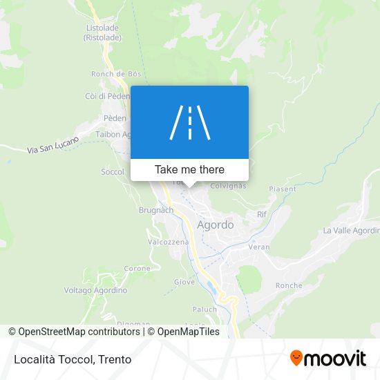 Località Toccol map