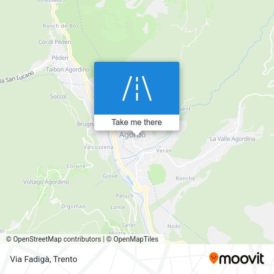 Via Fadigà map