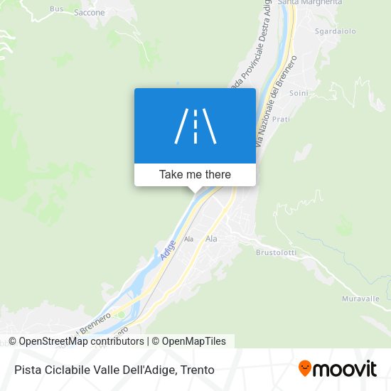 Pista Ciclabile Valle Dell'Adige map