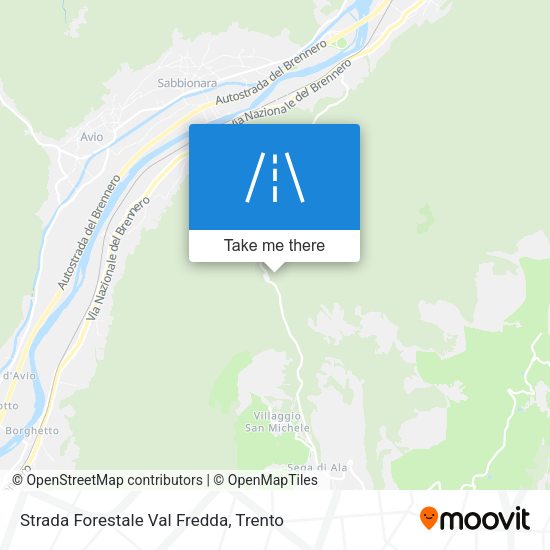 Strada Forestale Val Fredda map