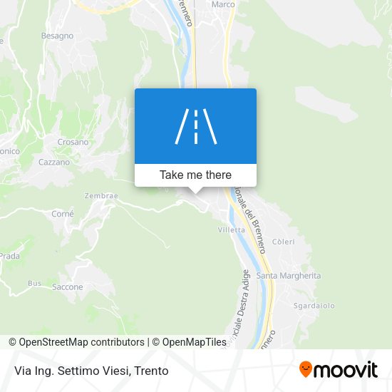 Via Ing. Settimo Viesi map