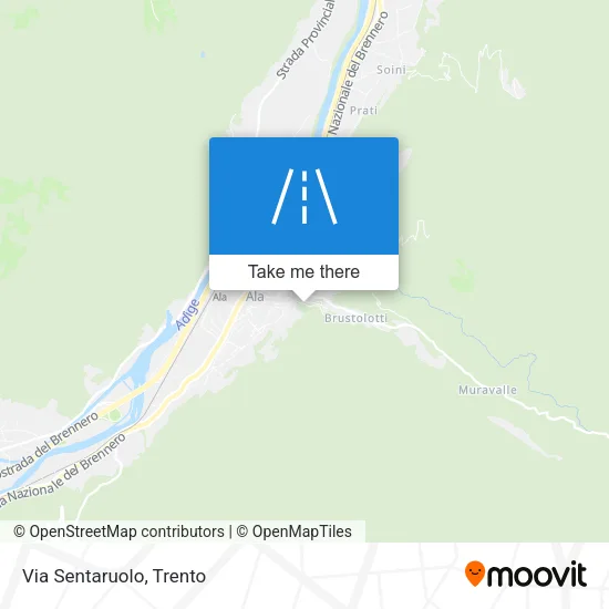 Via Sentaruolo map