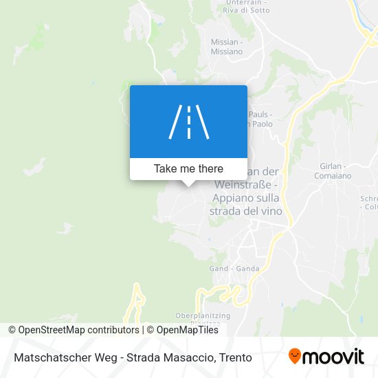 Matschatscher Weg - Strada Masaccio map