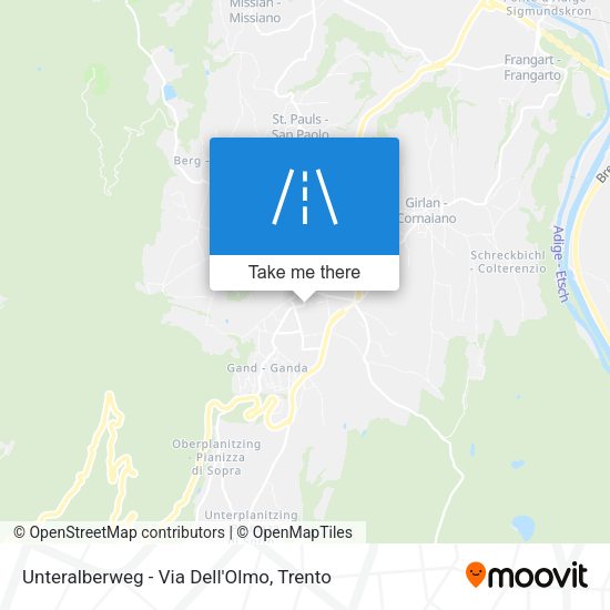 Unteralberweg - Via Dell'Olmo map