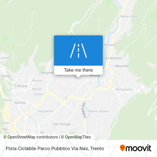 Pista Ciclabile Parco Pubblico Via Nas map