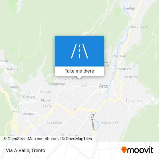Via A Valle map