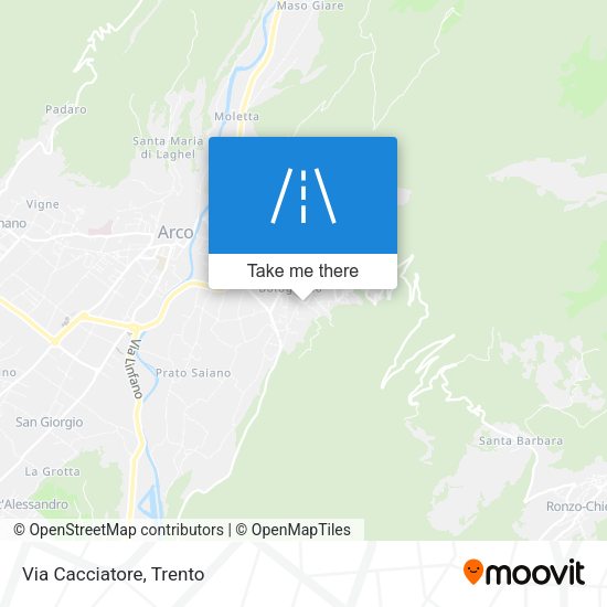Via Cacciatore map