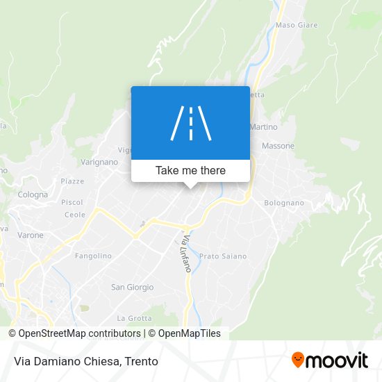 Via Damiano Chiesa map