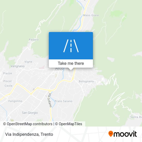 Via Indipendenza map
