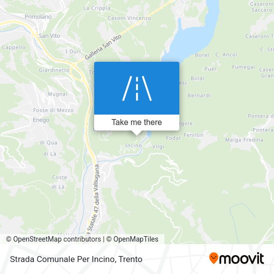 Strada Comunale Per Incino map
