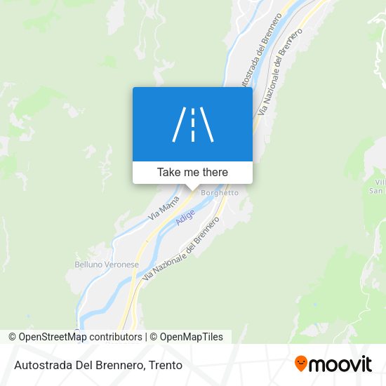 Autostrada Del Brennero map