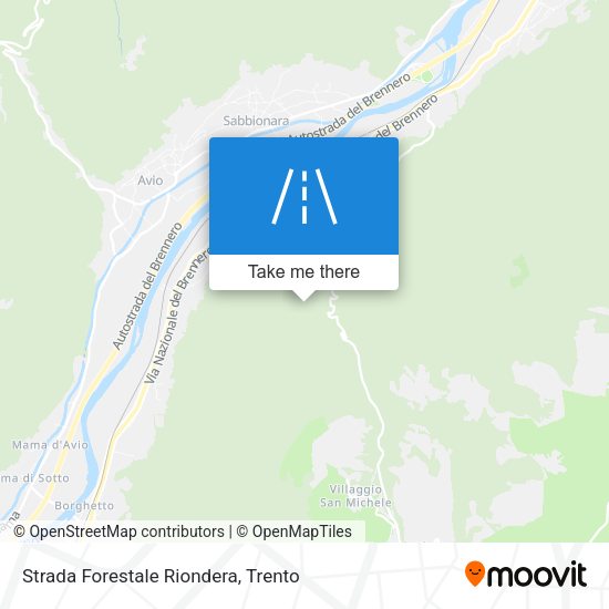 Strada Forestale Riondera map