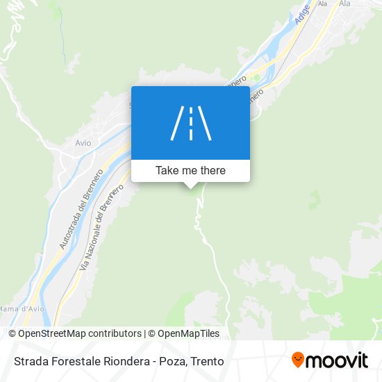 Strada Forestale Riondera - Poza map