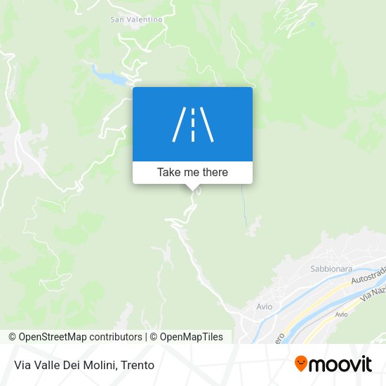 Via Valle Dei Molini map