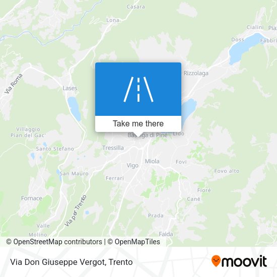 Via Don Giuseppe Vergot map