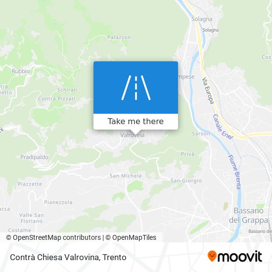 Contrà Chiesa Valrovina map