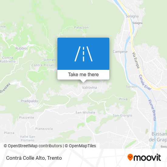 Contrà Colle Alto map