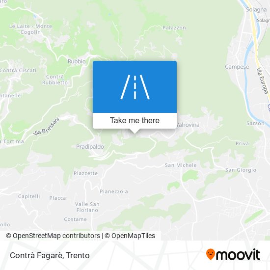 Contrà Fagarè map