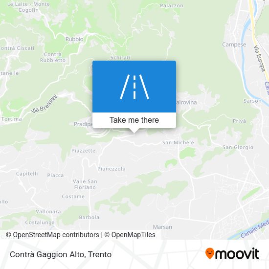 Contrà Gaggion Alto map
