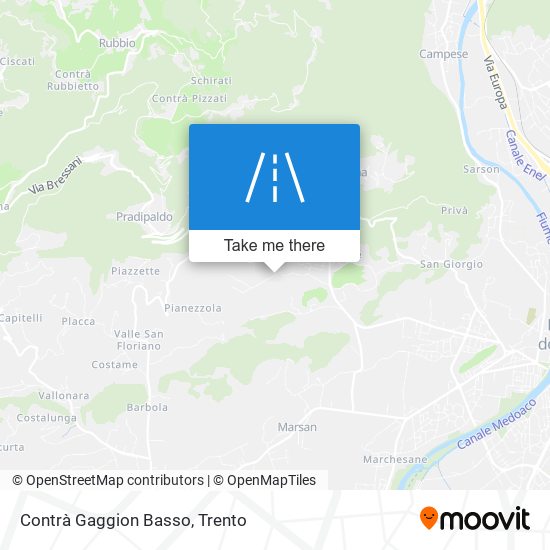 Contrà Gaggion Basso map