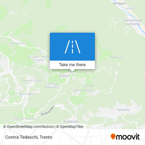 Contrà Tedeschi map