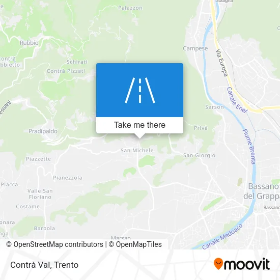 Contrà Val map