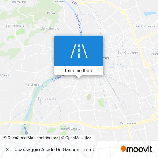 Sottopassaggio Alcide De Gasperi map