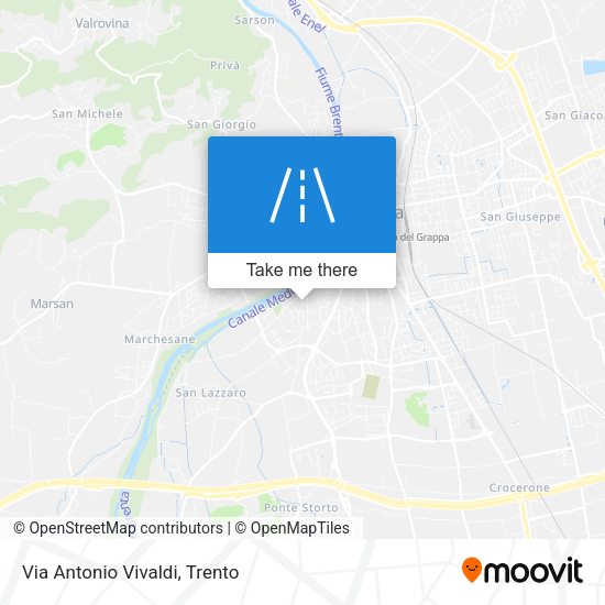 Via Antonio Vivaldi map