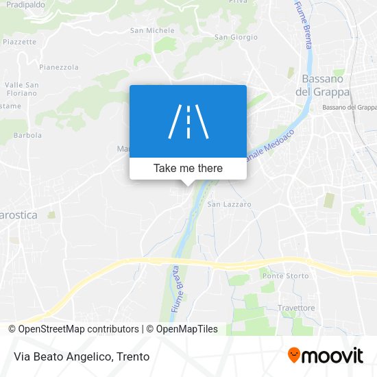 Via Beato Angelico map