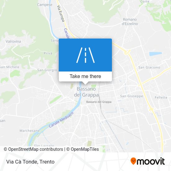 Via Cà Tonde map
