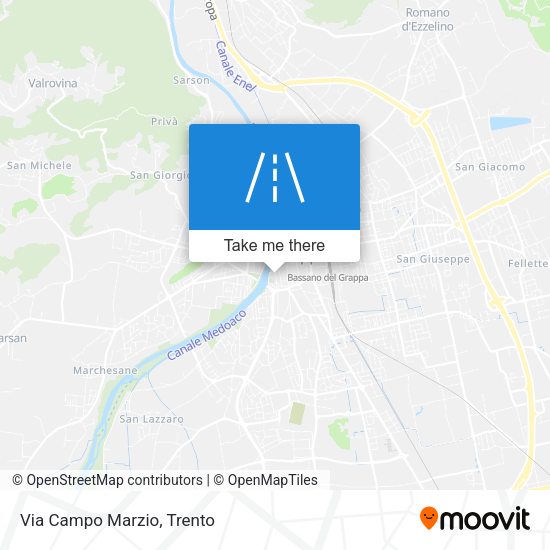 Via Campo Marzio map