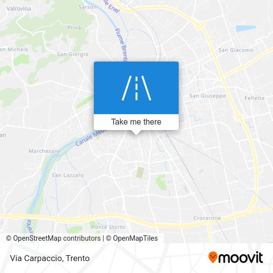 Via Carpaccio map