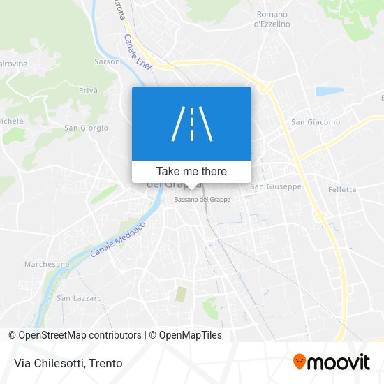 Via Chilesotti map