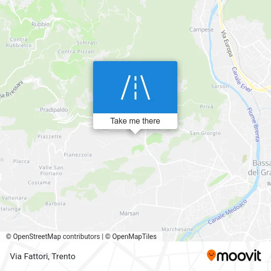 Via Fattori map