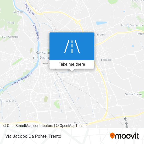 Via Jacopo Da Ponte map