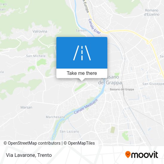 Via Lavarone map