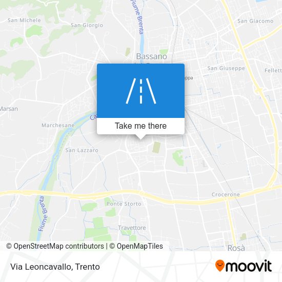 Via Leoncavallo map
