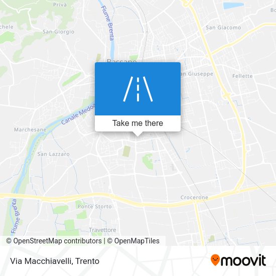 Via Macchiavelli map