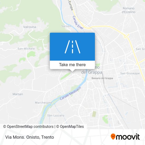 Via Mons. Onisto map