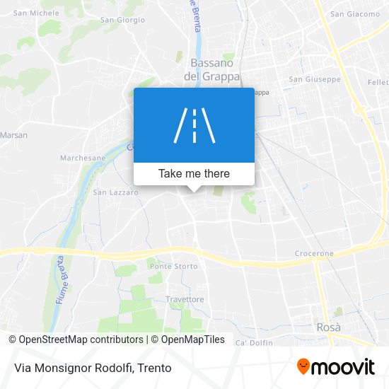 Via Monsignor Rodolfi map