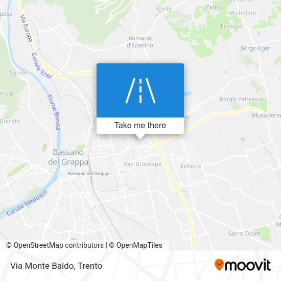 Via Monte Baldo map